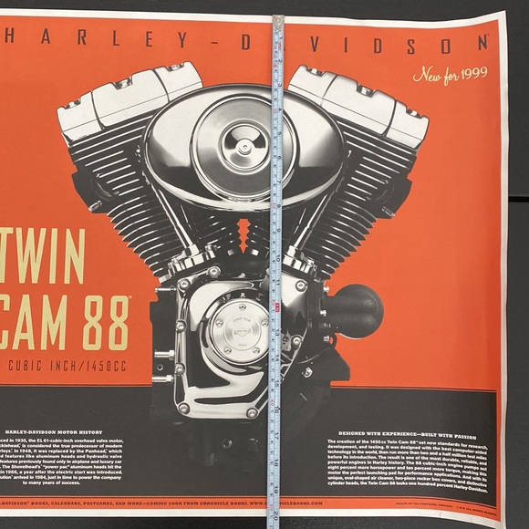 HarleyDavidson Wall Decor Harleydavidson Vintage 999 Engine Poster